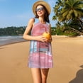 thumbnail image 3 of Disketp Pastel Pink Beach Cafe para Vestido sin Mangas para Mujeres, Vestidos de Verano para Mujeres, Casual y Holgado para la Playa, 3 of 7