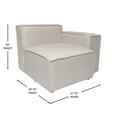 thumbnail image 5 of BizChair Luxury Modular Sectional Sofa Right Side with Arm Rest, Cream, 5 of 13