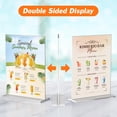thumbnail image 4 of 3 Pack Acrylic Sign Holder 8.5 x 11 Inches, Clear Menu Stand, Vertical Flyer Display, Table Paper Holder, Desk Brochure, Plastic Sign Display for Restaurants, Office, Store, 4 of 7