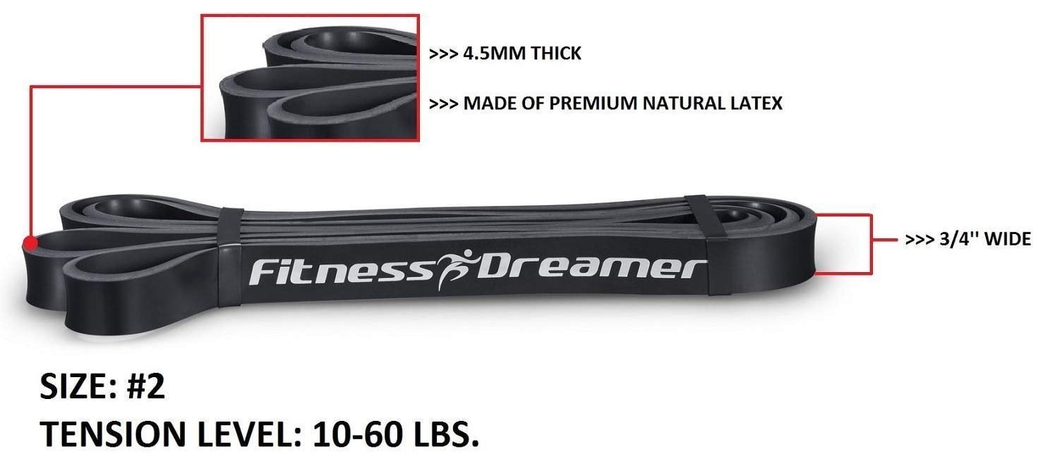 Fitness Dreamer Resistance Bands, Exercise Loop Bands and Workout Bands Set of 4, 41-inch Fitness Bands for Training or Physical Therapy-Improve Mobility and Strength&nbsp;