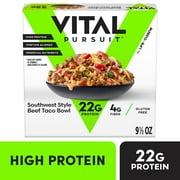 Vital Pursuit Southwest Style Beef Taco Bowl, High Protein, Portion Aligned Meal, 9.5oz 9.5 oz