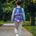thumbnail image 3 of Uorisanigo Purple Truck Galaxy Kids Children School Backpack 17 inch, Durable Lightweight Daypack, Large Capacity Travel Rucksack for Kindergarten, Elementary and Sports, 3 of 7