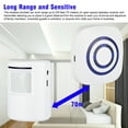 thumbnail image 3 of Teissuly Wireless Home Security Driveway Alarm, Entry Alert, Visitor Door Bell Chime with 1 Plug-in Receiver and 1 PIR Motion Sensor Detector Alert System, Quality Sound and LED, 38 Melodies, 3 of 9