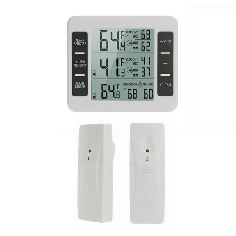 Indoor Outdoor Wireless Digital Freezer Alarm Thermometer Fridge Home 1-2 Sensor, Size: 1XL Sensor