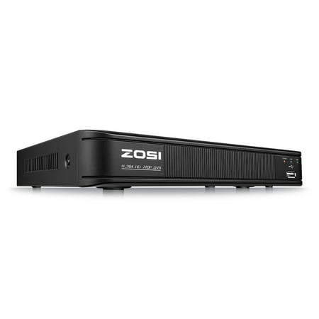 ZOSI 8 Channel 720P 1080N HD-TVI Security DVR Hybrid Capability 4-in-1(Analog/AHD/TVI/CVI) Motion Detection, Remote Monitoring, Email Alarm, No Hard (Best 4 Channel Dvr)