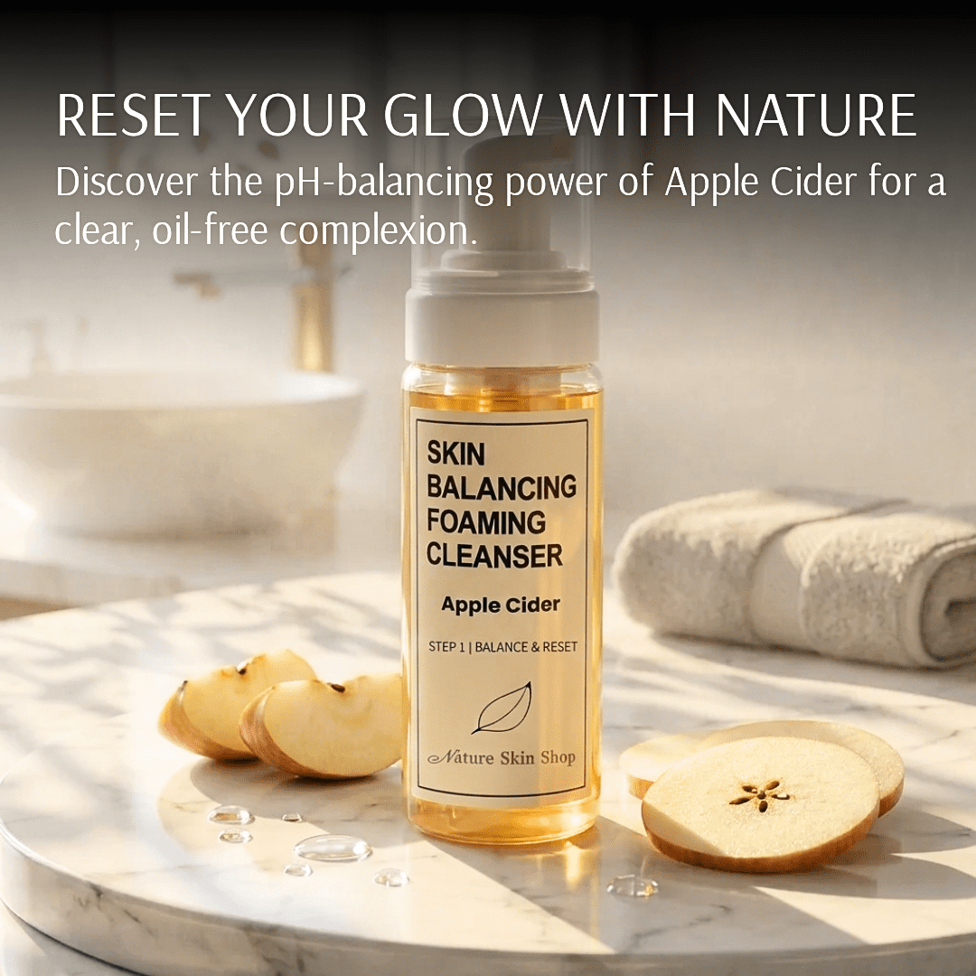 Nature Skin Shop Clarifying Apple Cider Vinegar Cleanser, Face Wash for Oily & Combination Skin, Balances Oil & Visibly Refines Pores, 8 Ounces