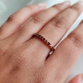 thumbnail image 2 of Natural Garnet Eternity Ring: 14K Yellow Gold Garnet Infinity Band, 2 of 10