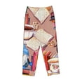 thumbnail image 4 of Bingfone Pajamas For Women,Gnomes Books Tea Cups Pajama Pants With Pockets-Small, 4 of 9