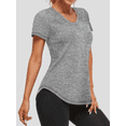 thumbnail image 3 of Rosvigor Plus Size Womens Workout Tops V Neck Tee Shirts Quick Dry Athletic Shirts Women Loose Gym Running Tops, 3 of 7