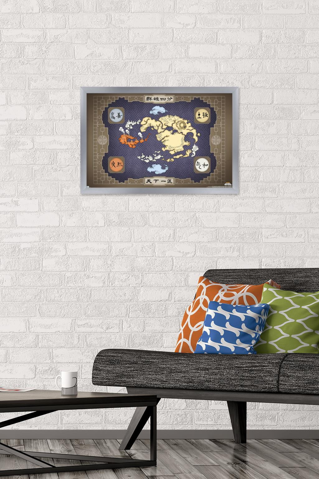 Avatar - Map Wall Poster, 14.725" x 22.375", Framed