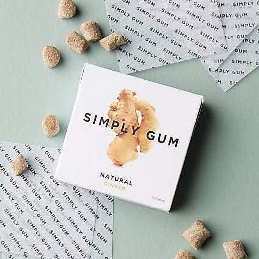 (12 Pack) Simply Gum Natural Ginger Gum, 15 Pieces