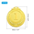 thumbnail image 2 of Uxcell 1st Award Medals, Round Flat Metal Medals with Wheat Pattern, Golden 6Pcs, 2 of 6