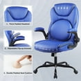 thumbnail image 4 of Office Chair, Adjustable Swivel Chair with PU Leather, High-Back Lumbar Support, Flip-Up Armrests for Home, Office - GD-9350, 4 of 5