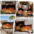 thumbnail image 5 of Thanksgiving Fall Outdoor Waterproof Pillow Covers, Farmhouse Orange Green Pumpkin Leaves Decorative Square Throw Pillowcase Sofa Cushion Sham for Patio/Couch/Chair, 26"x26" 2 Pack, 5 of 8