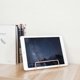 thumbnail image 3 of Simple Wrought Iron Organizer Tablet Book Newspaper Rack Metal Magazine Holder Rack Multifunction Desktop Display Stand Rose gold, 3 of 4