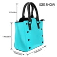 thumbnail image 2 of Lsque Aqua Pattern Leather Rivet Shoulder Bag – Elegant Genuine Leather & Microfiber PU Crossbody with Detachable Adjustable Strap, 2 of 5