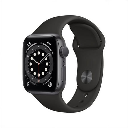 Restored Apple Watch Series 6 GPS, 40mm Space Gray Aluminum Case with Black Sport Band - Regular (Refurbished)