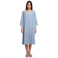 thumbnail image 1 of Moomaya Chemise de Nuit Imprimée pour Femmes Longueur Genou en Coton, 1 of 6