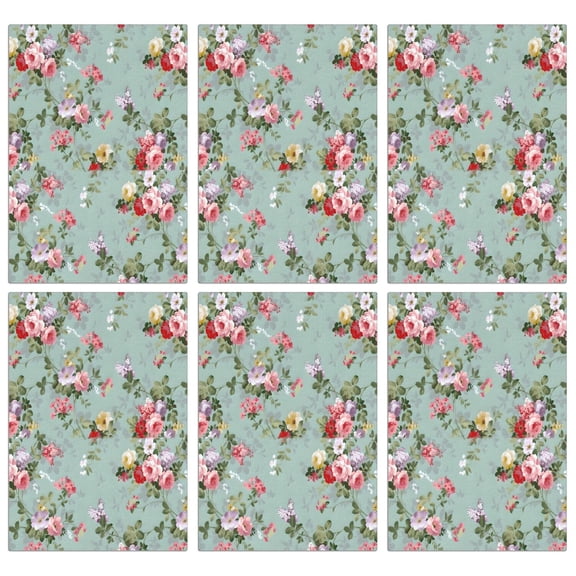 6 Pcs Funny Kitchen Towels,Pioneer Flower Floral Print Pattern Microfiber Dish Towels,Kitchen Tea Towels,Kitchen Towel Set (18" X 26")