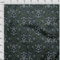 thumbnail image 3 of oneOone Silk Tabby Fabric Paisley & Floral Ikat Printed Craft Fabric BTY 42 Inch Wide, 3 of 4