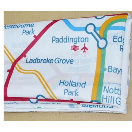 White Polyester Creative Europe London Subway Map Shower Curtain