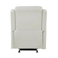 thumbnail image 3 of Benjara Kim 39 Inch Glider Manual Recliner Chair, Off White Faux Leather, 3 of 5