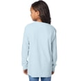 thumbnail image 6 of Hanes Kids' Garment Dyed Long Sleeve T-Shirt Soothing Blue M, 6 of 8