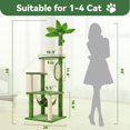 thumbnail image 2 of Árbol para Gatos TSCOMON 61" Verde con Hojas, Hamaca y Poste Rascador, 2 of 7