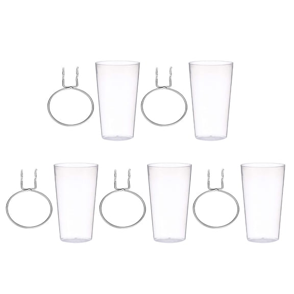 Beaupretty Shop Pegboard Organizer Hooks Cups A3 Steel ABS Plastic Assorted Color 5Sets