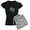 With Gray Camo Pant, variant on - Hammerhead School Pajamas - Women's Short Sleeve Print T-Shirt and Pants Dark Cotton Pajama Set