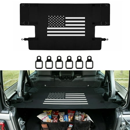 Rear Trunk Cargo Cover Luggage Shade For Jeep Wrangler JK 2007-2018 4 Door
