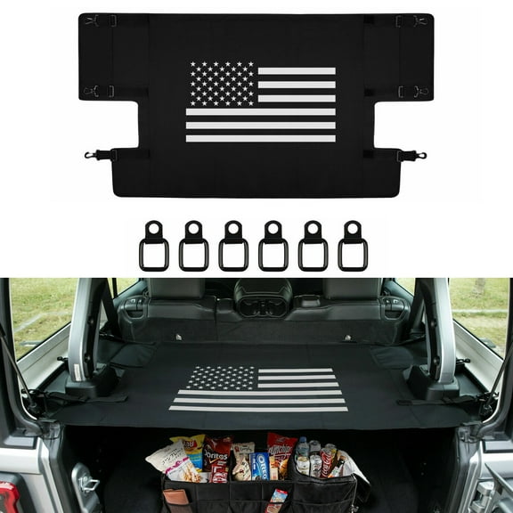 Rear Trunk Cargo Cover Luggage Shade For Jeep Wrangler JK 2007-2018 4 Door
