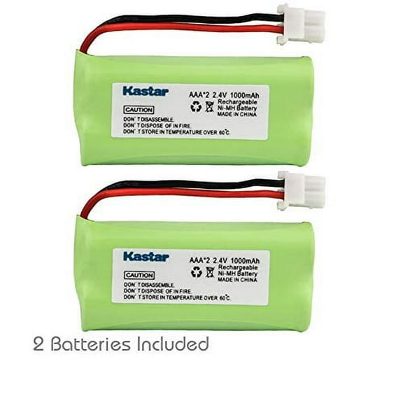 Kastar 2-Pack AAA 2.4V 1000mAh NiMH Rechargeable Battery for BT-166342 BT-266342 BT-283342 AT&T CL83464 EL51100 EL51200 EL51250 EL52200 EL52210 EL52250 EL52300 EL52350 EL52400 EL52450 EL52500 EL52510