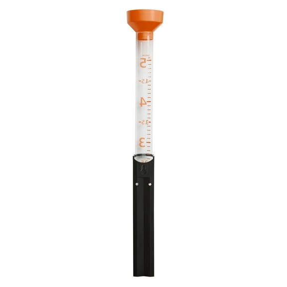 Taylor ClearVu Rain Gauge 5-inch Capacity with Jumbo Easy-View in Clear and Orange