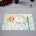 thumbnail image 2 of MKHERT Retro Map of USA United States, American Map Placemats Table Mats for Dining Room Kitchen Table Decoration 12x18 inch,Set of 6, 2 of 4