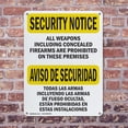 thumbnail image 4 of (2 Pack) All Weapons Prohibited Bilingual OSHA Security Notice Sign 10 Inch X 14 Inch Indoor / Outdoor Rust-Free Aluminum Metal Signs for Workplace, Workshop, and Construction Site,, 4 of 8