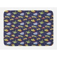 thumbnail image 1 of Cartoon Airplane Bath Mat, Transportation Theme Boys Playroom Pattern with Cars Submarines and Planes, Plush Bathroom Decor Mat with Non Slip Backing, 29.5" X 17.5", Multicolor, by Ambesonne, 1 of 2