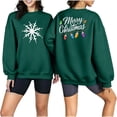 thumbnail image 3 of Taqqpue Women Christmas Sweatshirt Vintage Funny Xmas Tree Graphic Fleece Linend Pullovers Fall Winter Crewneck Oversized Long Sleeve Tops Ugly Christmas Sweater for Women, 3 of 7
