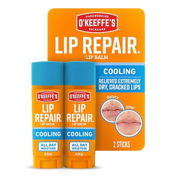 Bálsamo Labial O'Keeffe's Refrescante para Labios Secos y Agrietados Paquete Doble
