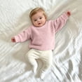 thumbnail image 6 of Gealkoca Kid Knit Sweater Crewneck Long Sleeve Pullover Sweater Girl Boy Fall Winter Warm Clothes Soild Color Warm Pullover 3Months-5Years, 6 of 9