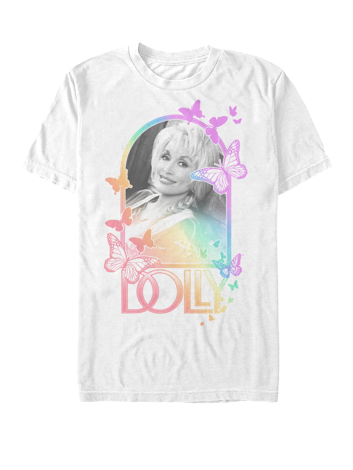 Dolly Parton Men’s Graphic Short Sleeve Tee, Glamour Gradient, Sizes S–3XL