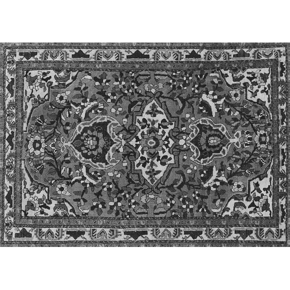 Ahgly Company Indoor Rectangle Persian Gray Traditional Area Rugs, 8' x 10'