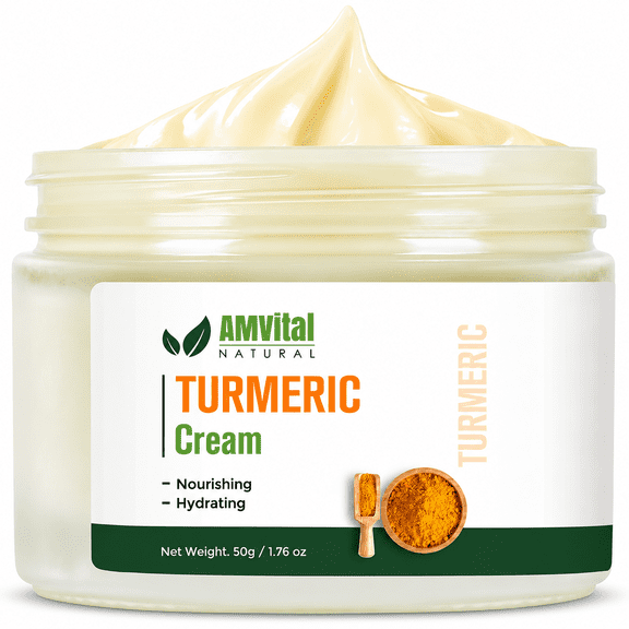 AMVital Turmeric Face Cream, Hydrating Facial Moisturizer, 1.76 oz (50 g)