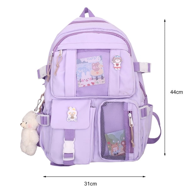 Mochila estética japonesa para niñas, mochilas escolares bonitas para estudiantes, adolescentes, bolsillos Kawaii para mujer, Mochila para portátil Harajuku Fivean unisex