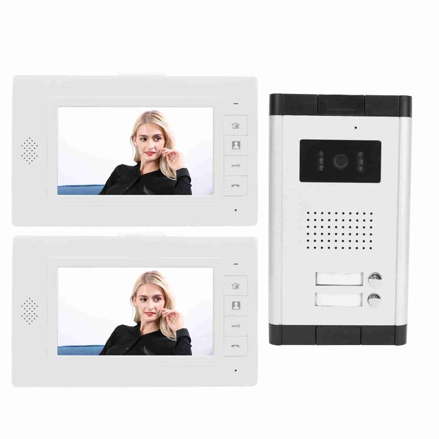 Video Tomento, AC100-240V 7 Pulgadas TFT Monitor 2 Unidades Interiores de 2 de Intercomunicador de video para villa