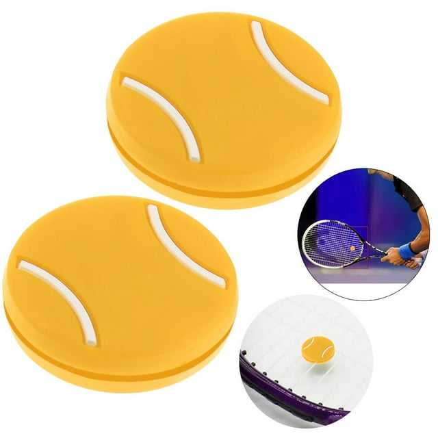 Tennis Vibration Dampener - Set of 2 Silicone Shock Absorber for Tennis Racket Strings - Perfect for Tennis Players Yellow