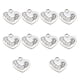 thumbnail image 4 of EeaseMX 10 colgantes de aleación con forma de corazón y tallado de doble cara, accesorio para hacer joyas, para collares y pulseras (plata antigua)., 4 of 7
