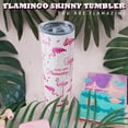 thumbnail image 2 of Flamingo Themed 20oz Tumbler - Double Wall Insulated Stainless Steel Coffee Cup & Water Bottle - Pink Cute Inspirational Gift for Women, 2 of 6