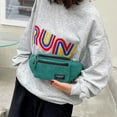 thumbnail image 6 of Crossbody Bags for Women Men Corduroy Fanny Pack Oversize Shoulder Purse Cute Belt Bum Sling Bag for Travel Running with Multi Compartment Green, 6 of 6