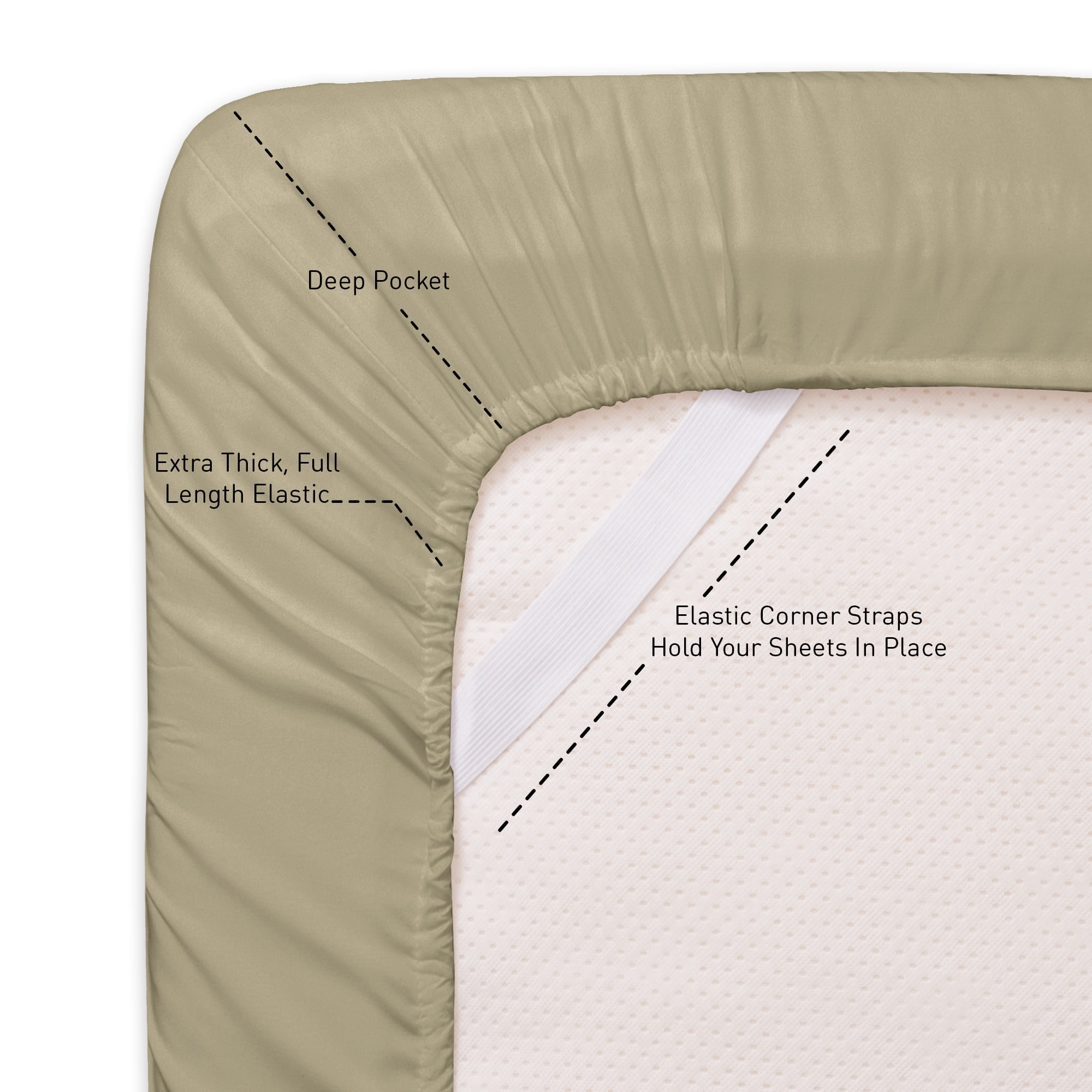 Sweet Home Collection 1800 Series Bed Sheets - Extra Soft Microfiber Deep Pocket Sheet Set - Sage, Twin XL